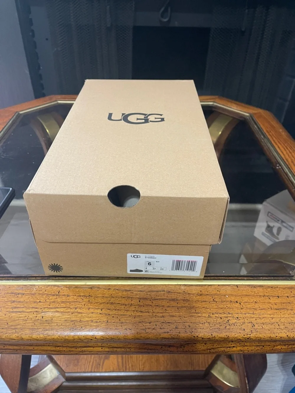 UGG Black Suede Braided-Trim Slip-On Clog - Picture 8 of 8